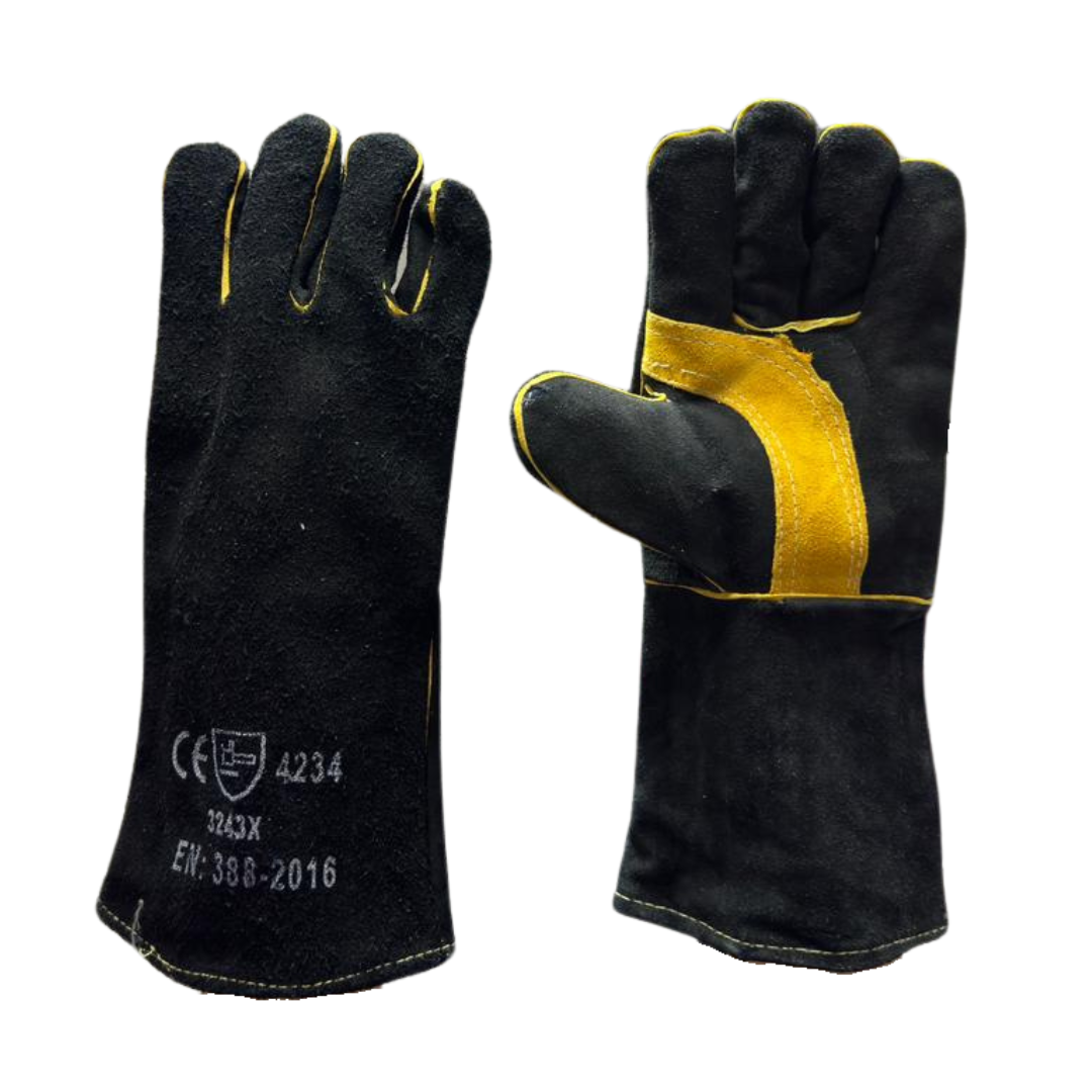 GUANTE SOLDADOR NEGRO C/KEVLAR